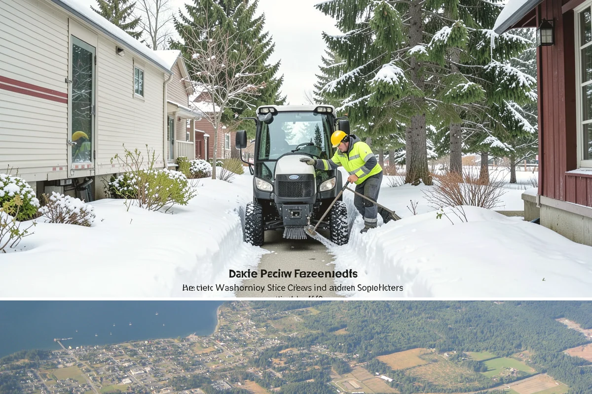Single-Car Driveway Snow Removal in Coupeville, Island County, WA - Single-car driveway service is in highest demand during lowland snow events from December to February.