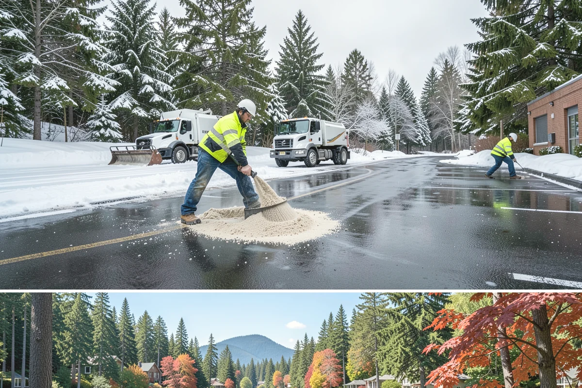 Single-Car Driveway Snow Removal in Covington, King County, WA - Single-car driveway service is in highest demand during lowland snow events from December to February.