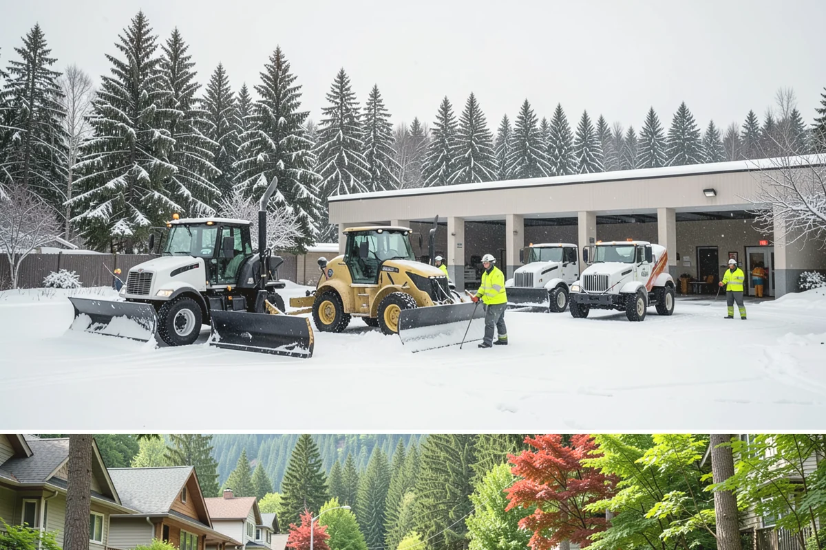 Single-Car Driveway Snow Removal in Darrington, Snohomish County, WA - Single-car driveway service is in highest demand during lowland snow events from December to February.