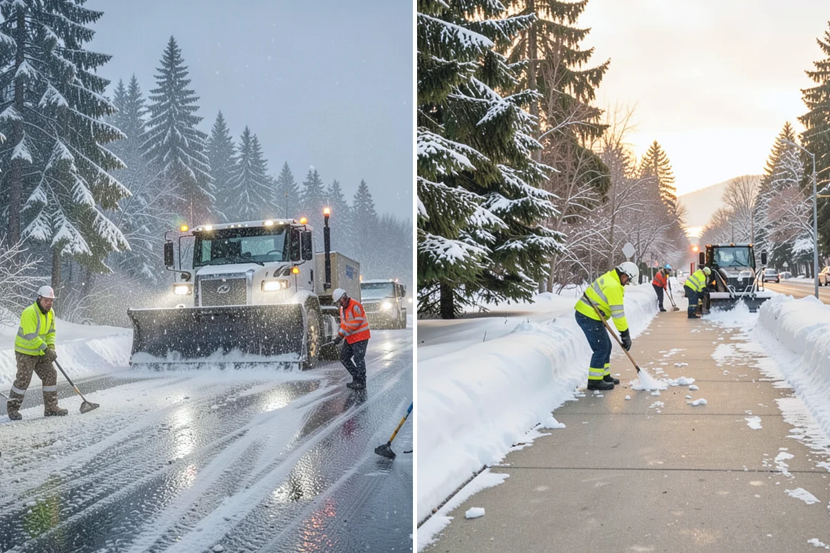 Single-Car Driveway Snow Removal in Des Moines, King County, WA - We clear the driveway to the pavement