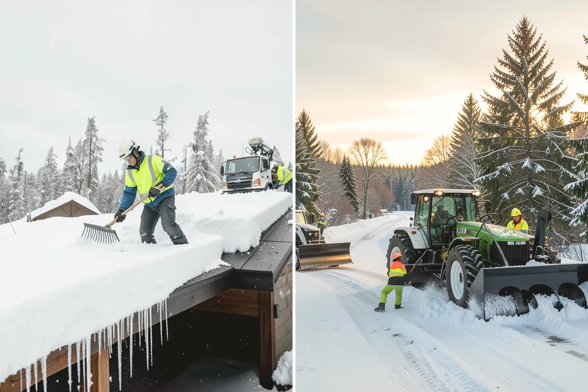 Single-Car Driveway Snow Removal in Duvall, King County, WA - We clear the driveway to the pavement