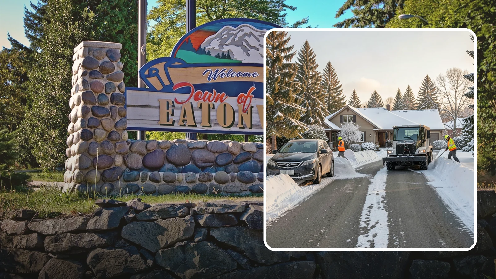 Single-Car Driveway Snow Removal in Eatonville, Pierce County, WA - We clear compact single-car driveways quickly so you can get out the door on a snowy Western Washington morning.