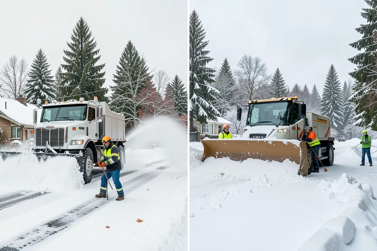 Single-Car Driveway Snow Removal in Enumclaw, King County, WA - We clear the driveway to the pavement