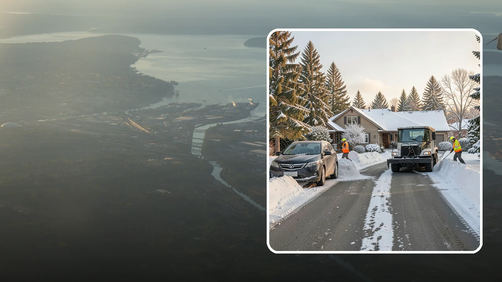 Single-Car Driveway Snow Removal in Fife, Pierce County, WA - We clear compact single-car driveways quickly so you can get out the door on a snowy Western Washington morning.