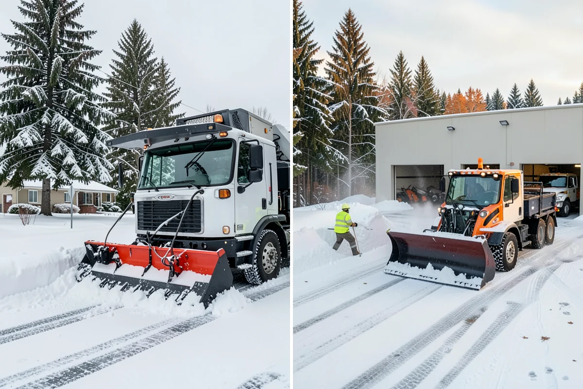 Single-Car Driveway Snow Removal in Fircrest, Pierce County, WA - We clear the driveway to the pavement
