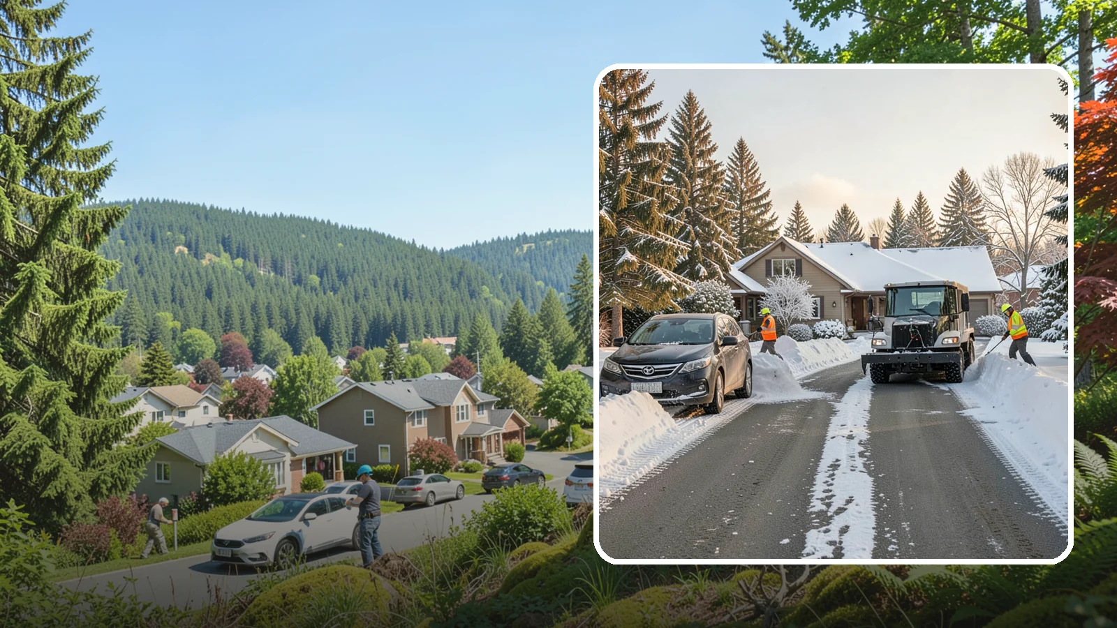 Single-Car Driveway Snow Removal in Index, Snohomish County, WA - We clear compact single-car driveways quickly so you can get out the door on a snowy Western Washington morning.