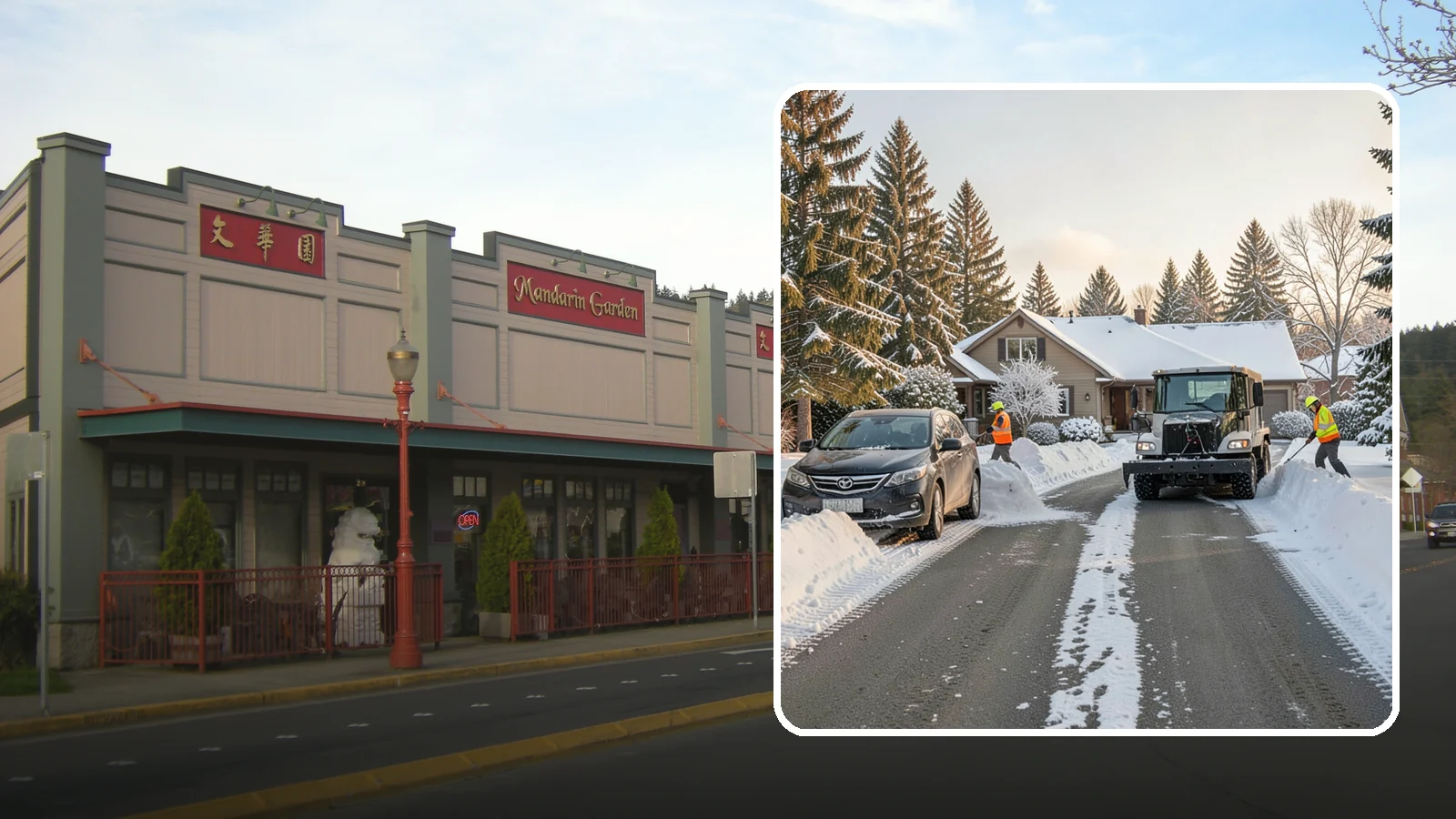 Single-Car Driveway Snow Removal in Issaquah, King County, WA - We clear compact single-car driveways quickly so you can get out the door on a snowy Western Washington morning.