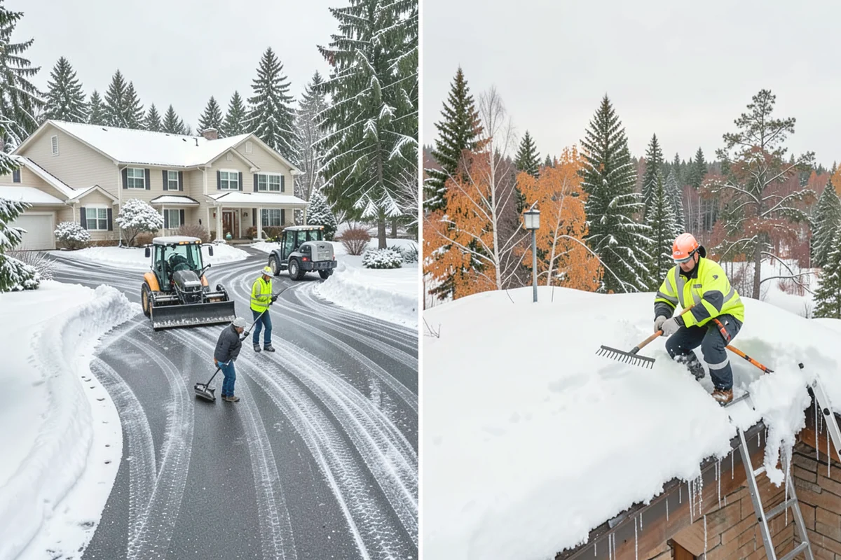 Single-Car Driveway Snow Removal in La Conner, Skagit County, WA - We clear the driveway to the pavement