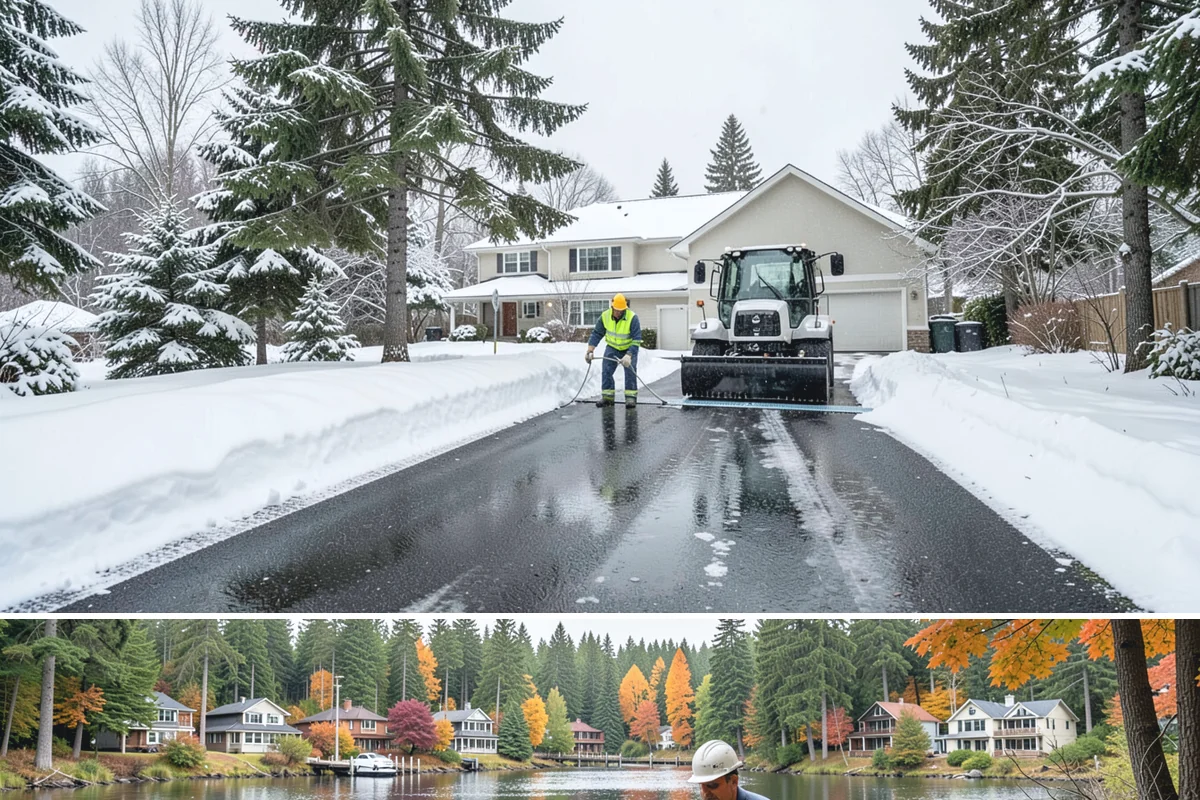 Single-Car Driveway Snow Removal in La Conner, Skagit County, WA - Single-car driveway service is in highest demand during lowland snow events from December to February.