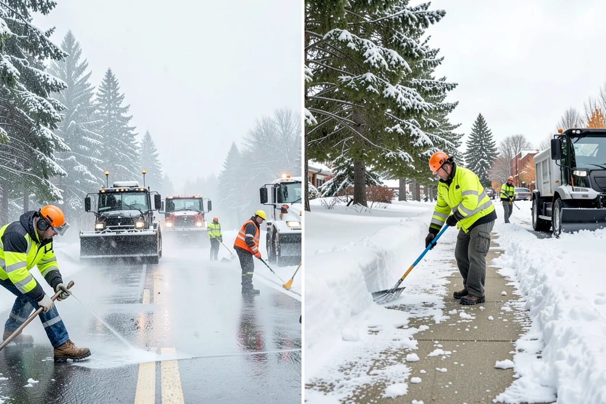 Single-Car Driveway Snow Removal in Lake Forest Park, King County, WA - We clear the driveway to the pavement