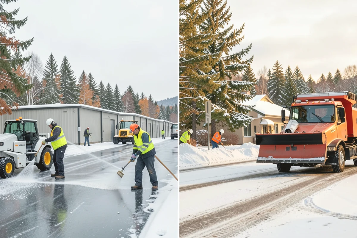 Single-Car Driveway Snow Removal in Lake Stevens, Snohomish County, WA - We clear the driveway to the pavement
