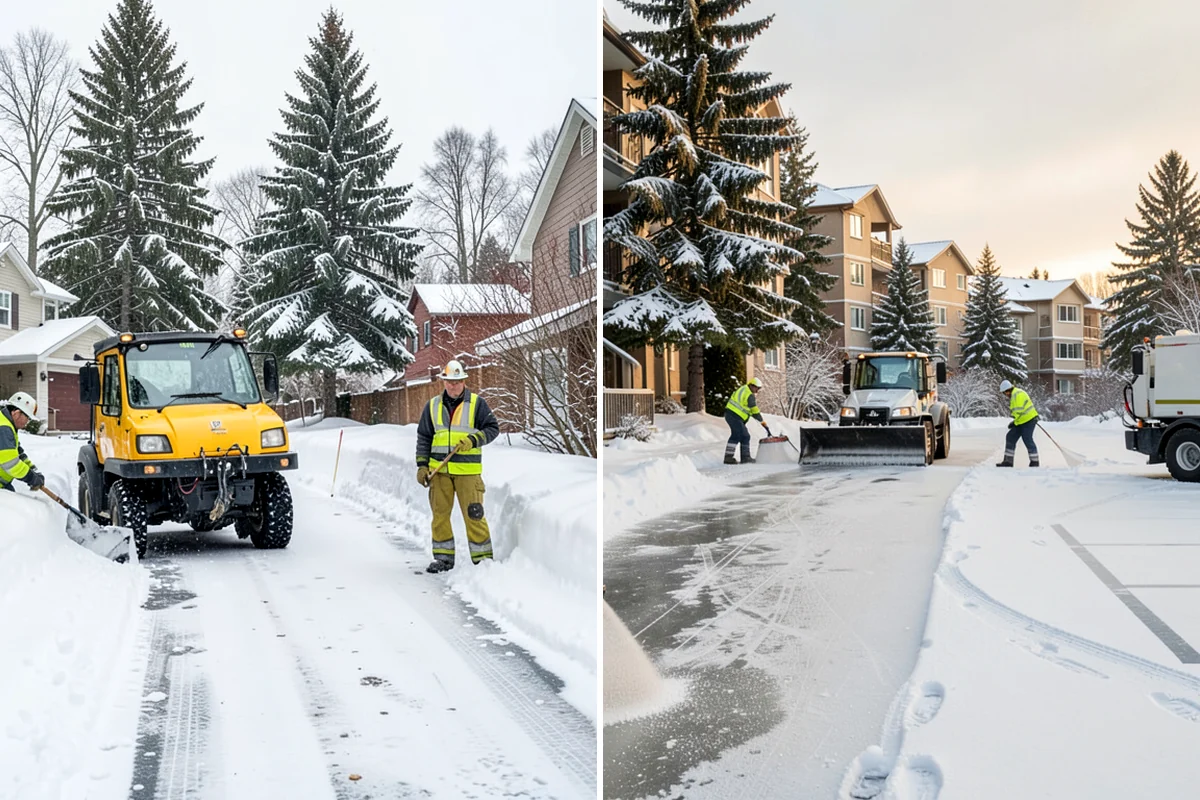 Single-Car Driveway Snow Removal in Lakewood, Pierce County, WA - We clear the driveway to the pavement