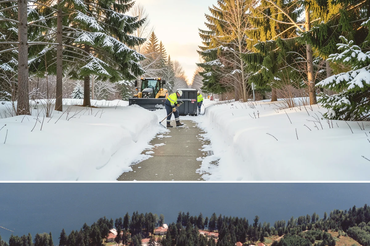 Single-Car Driveway Snow Removal in Lakewood, Pierce County, WA - Single-car driveway service is in highest demand during lowland snow events from December to February.