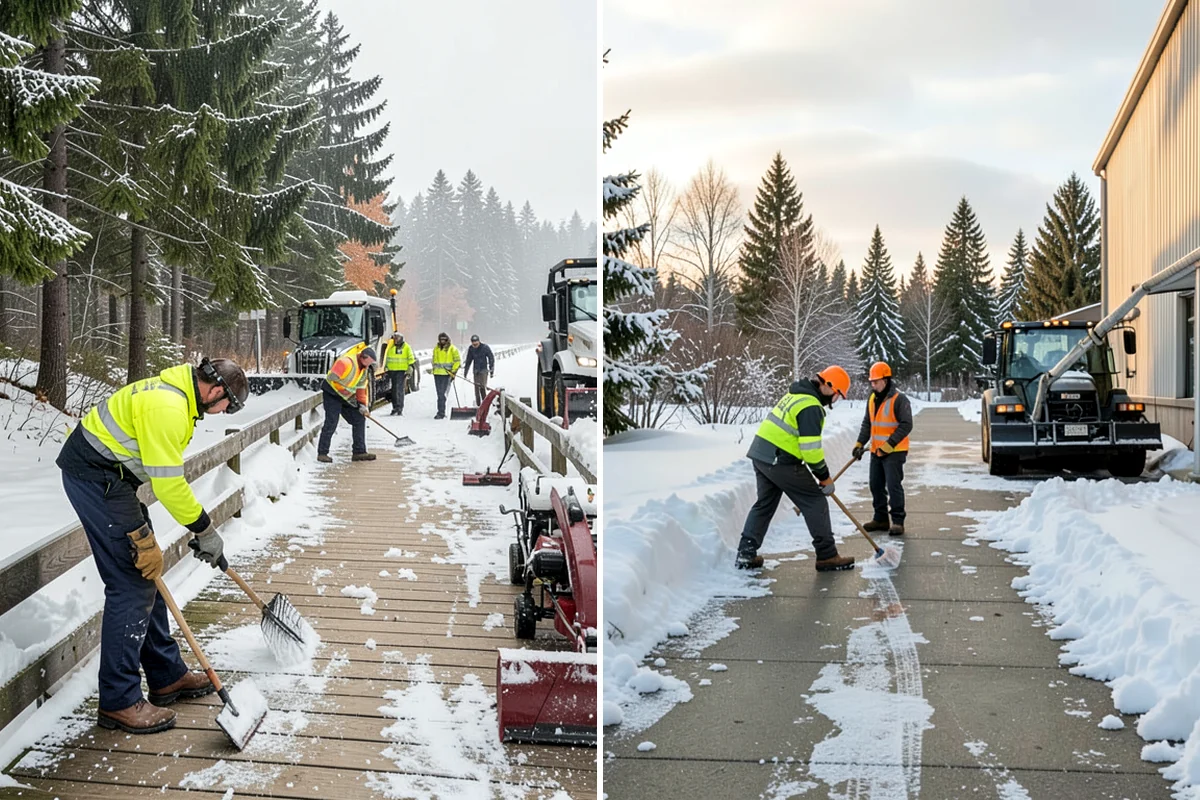 Single-Car Driveway Snow Removal in Lyman, Skagit County, WA - We clear the driveway to the pavement