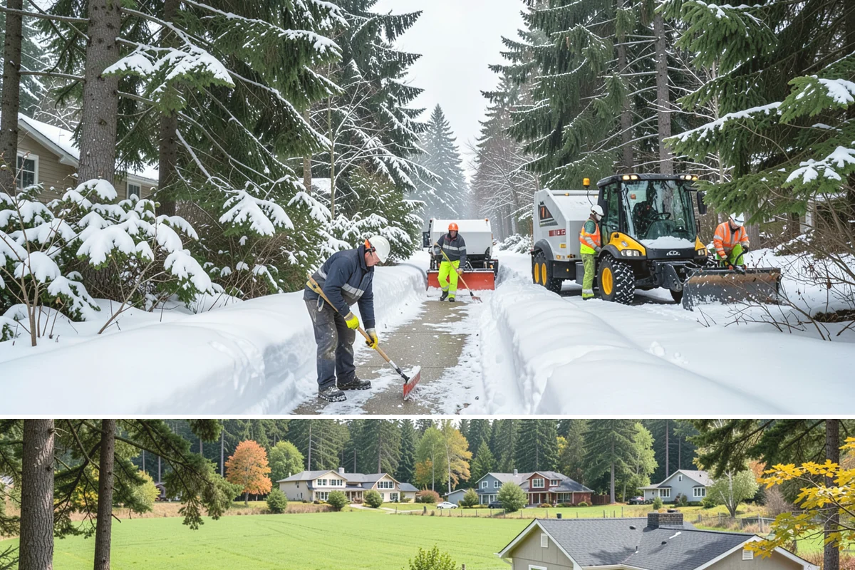 Single-Car Driveway Snow Removal in Lyman, Skagit County, WA - Single-car driveway service is in highest demand during lowland snow events from December to February.