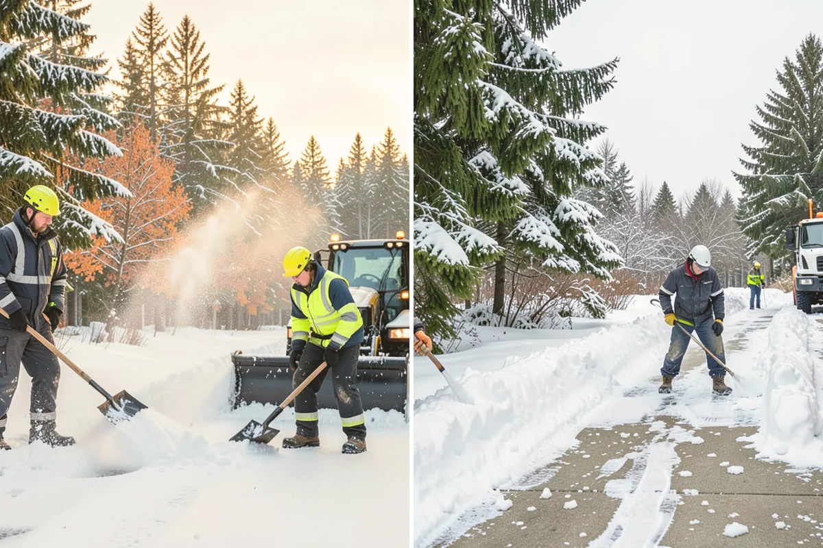Single-Car Driveway Snow Removal in Lynnwood, Snohomish County, WA - We clear the driveway to the pavement