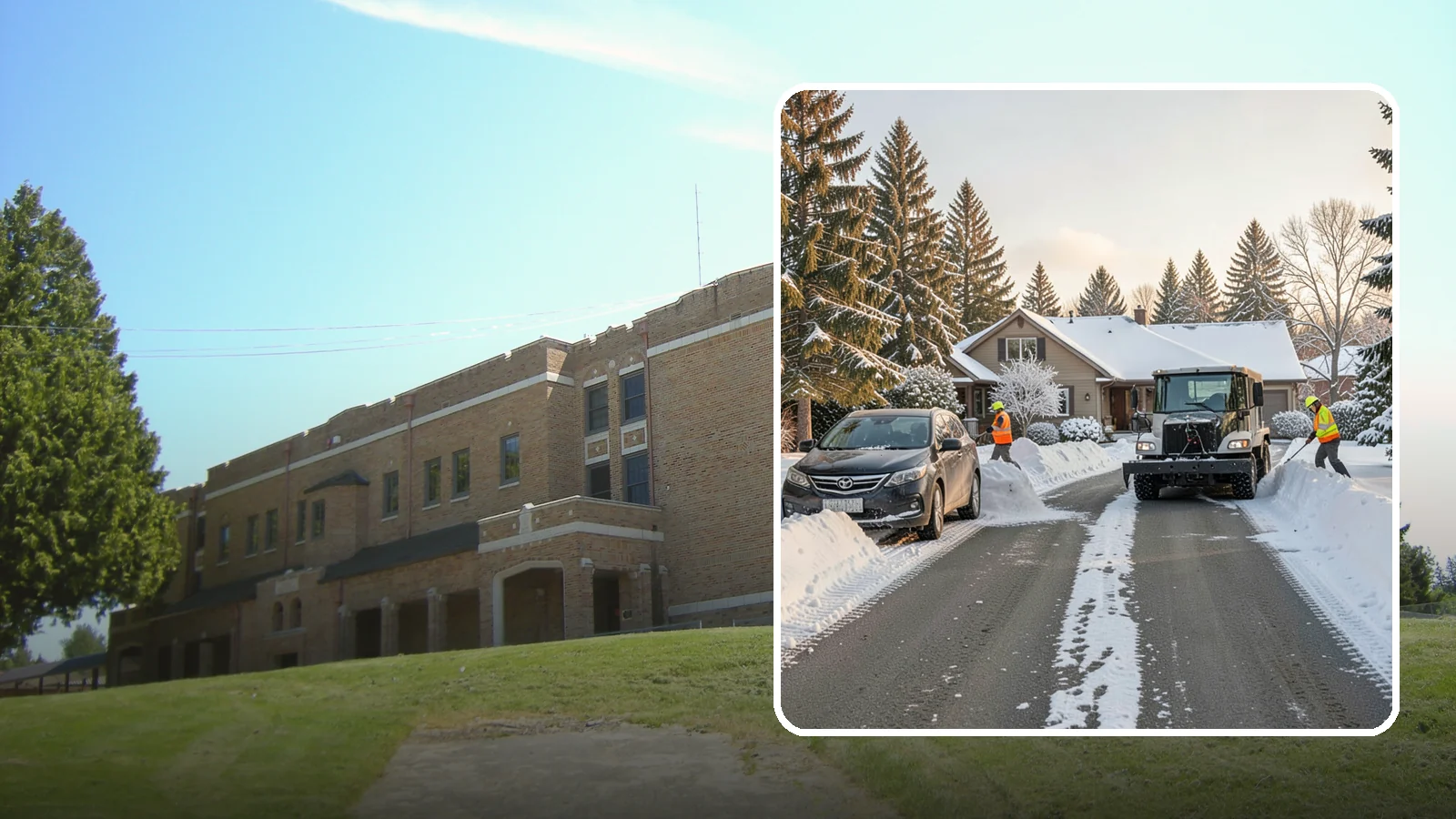 Single-Car Driveway Snow Removal in Maple Valley, King County, WA - We clear compact single-car driveways quickly so you can get out the door on a snowy Western Washington morning.