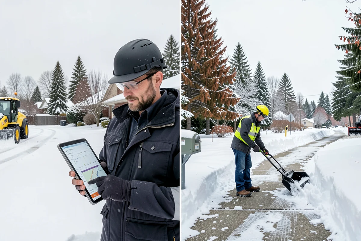 Single-Car Driveway Snow Removal in Maple Valley, King County, WA - We clear the driveway to the pavement