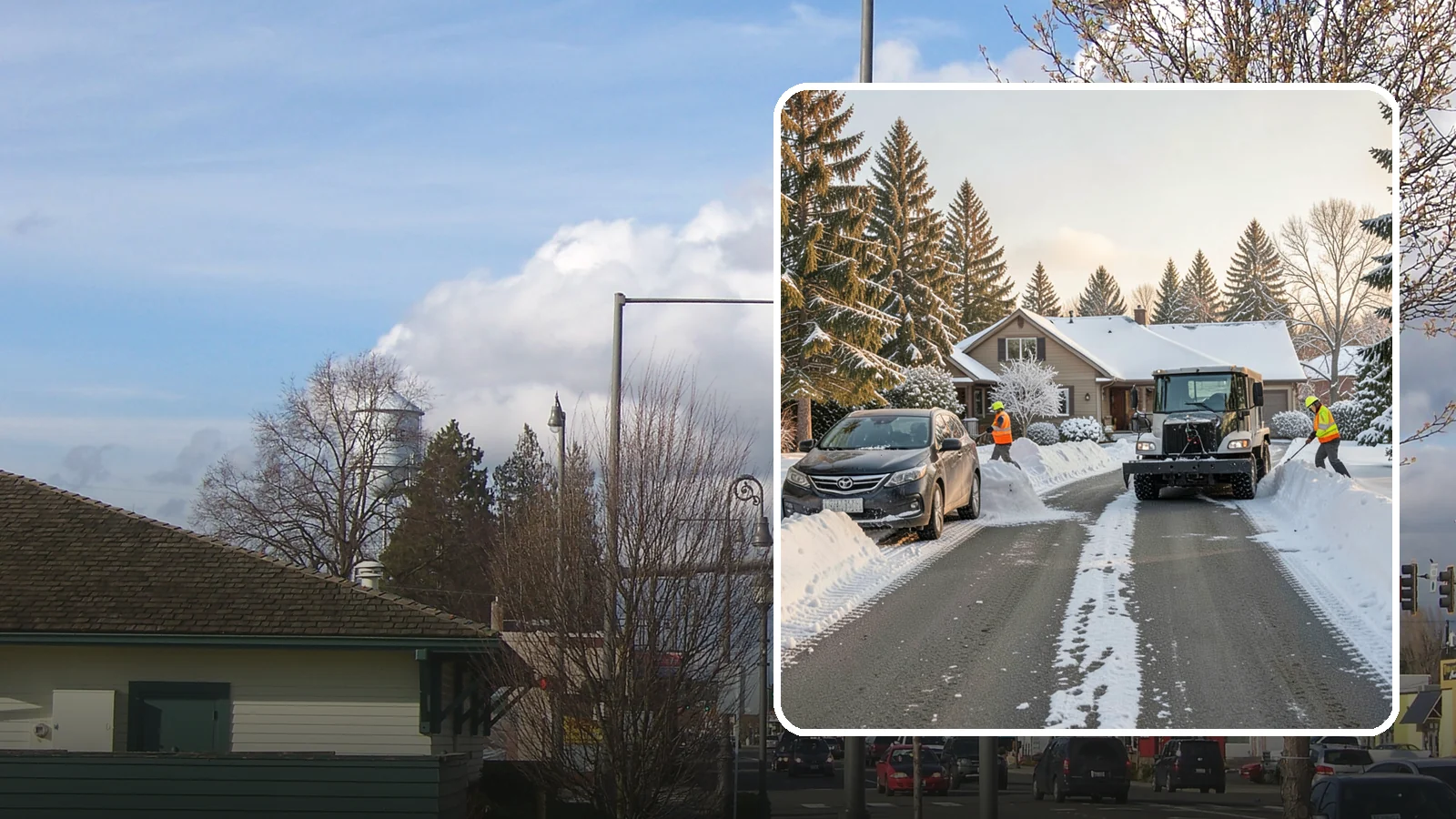 Single-Car Driveway Snow Removal in Marysville, Snohomish County, WA - We clear compact single-car driveways quickly so you can get out the door on a snowy Western Washington morning.