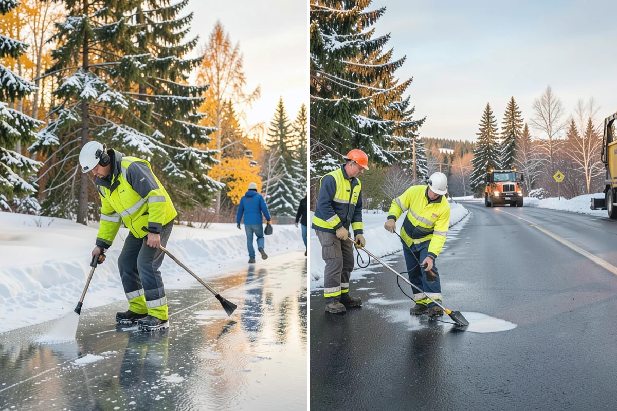 Single-Car Driveway Snow Removal in Marysville, Snohomish County, WA - We clear the driveway to the pavement