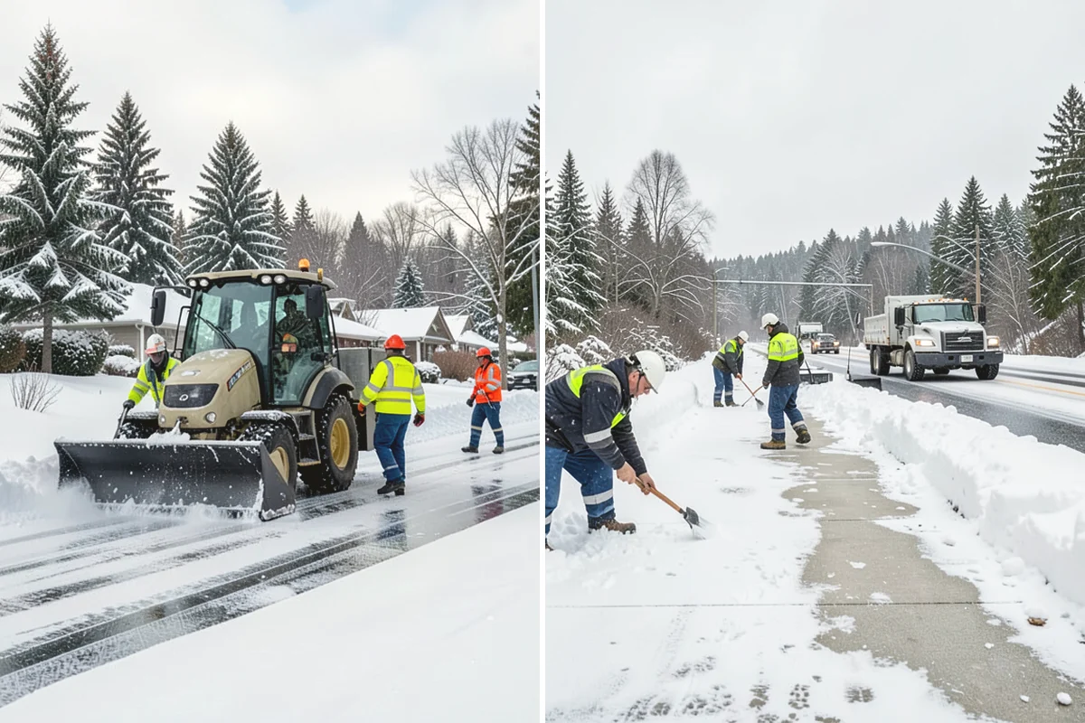 Single-Car Driveway Snow Removal in Mercer Island, King County, WA - We clear the driveway to the pavement