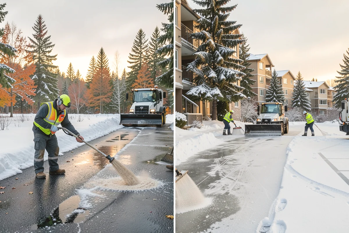 Single-Car Driveway Snow Removal in Mill Creek, Snohomish County, WA - We clear the driveway to the pavement