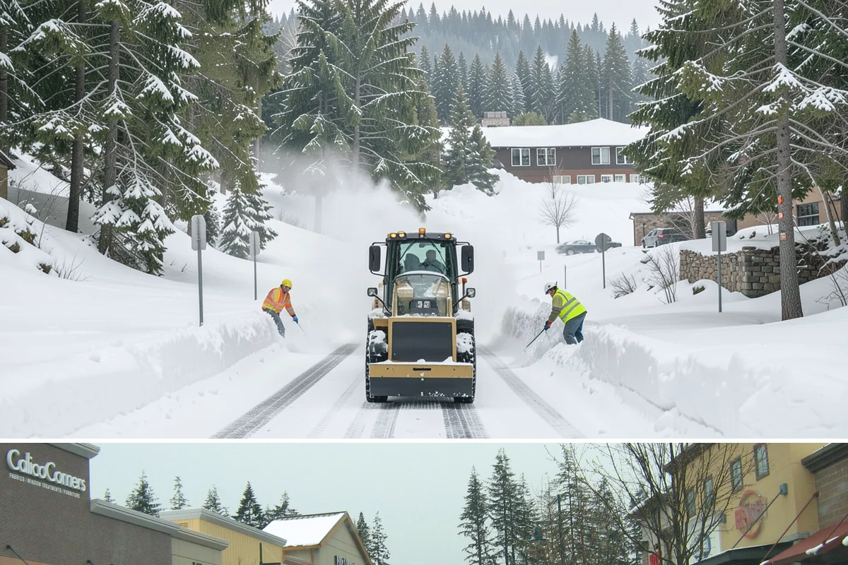 Single-Car Driveway Snow Removal in Mill Creek, Snohomish County, WA - Single-car driveway service is in highest demand during lowland snow events from December to February.
