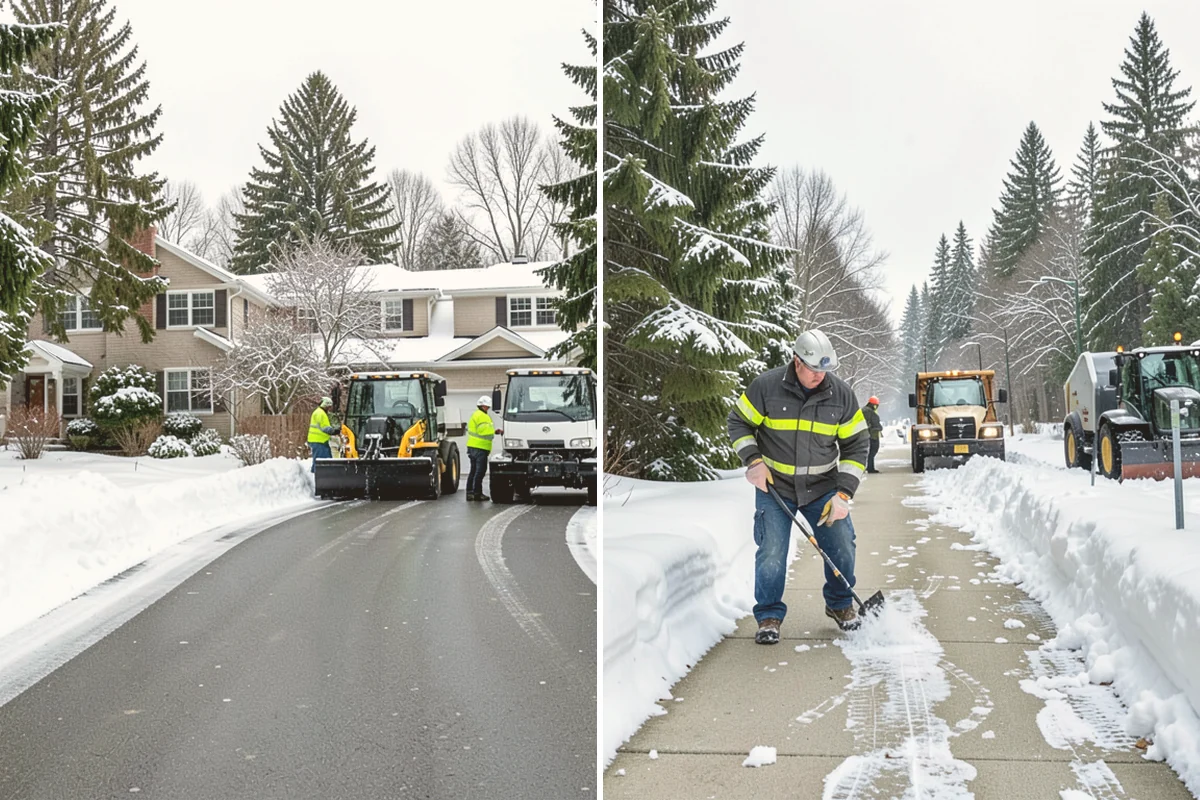 Single-Car Driveway Snow Removal in Mount Vernon, Skagit County, WA - We clear the driveway to the pavement