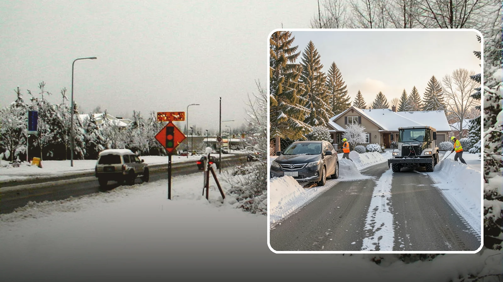 Single-Car Driveway Snow Removal in Newcastle, King County, WA - We clear compact single-car driveways quickly so you can get out the door on a snowy Western Washington morning.