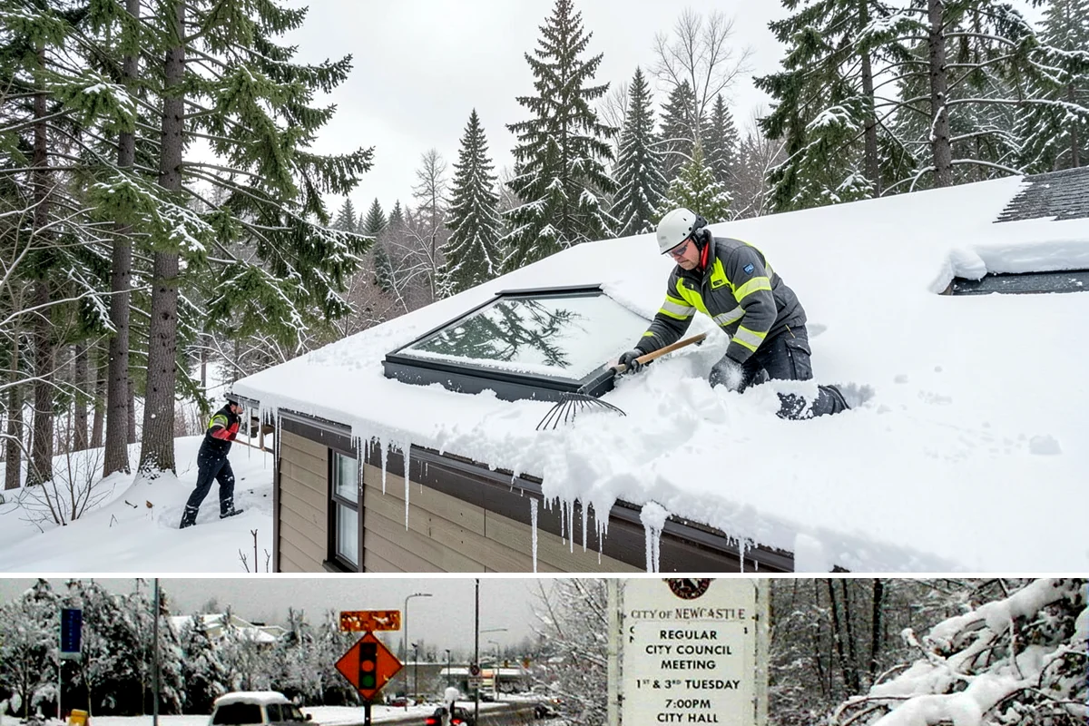 Single-Car Driveway Snow Removal in Newcastle, King County, WA - Single-car driveway service is in highest demand during lowland snow events from December to February.