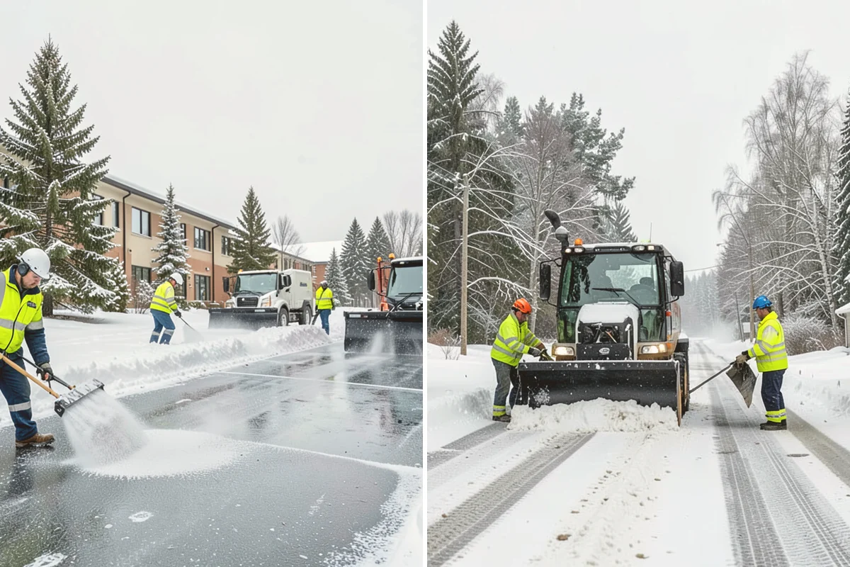 Single-Car Driveway Snow Removal in Orting, Pierce County, WA - We clear the driveway to the pavement