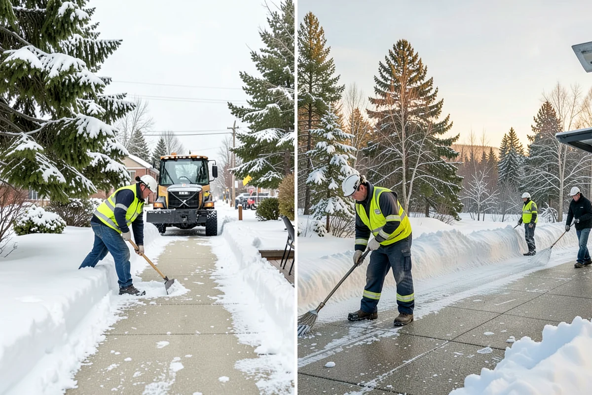 Single-Car Driveway Snow Removal in Pacific, King County, WA - We clear the driveway to the pavement