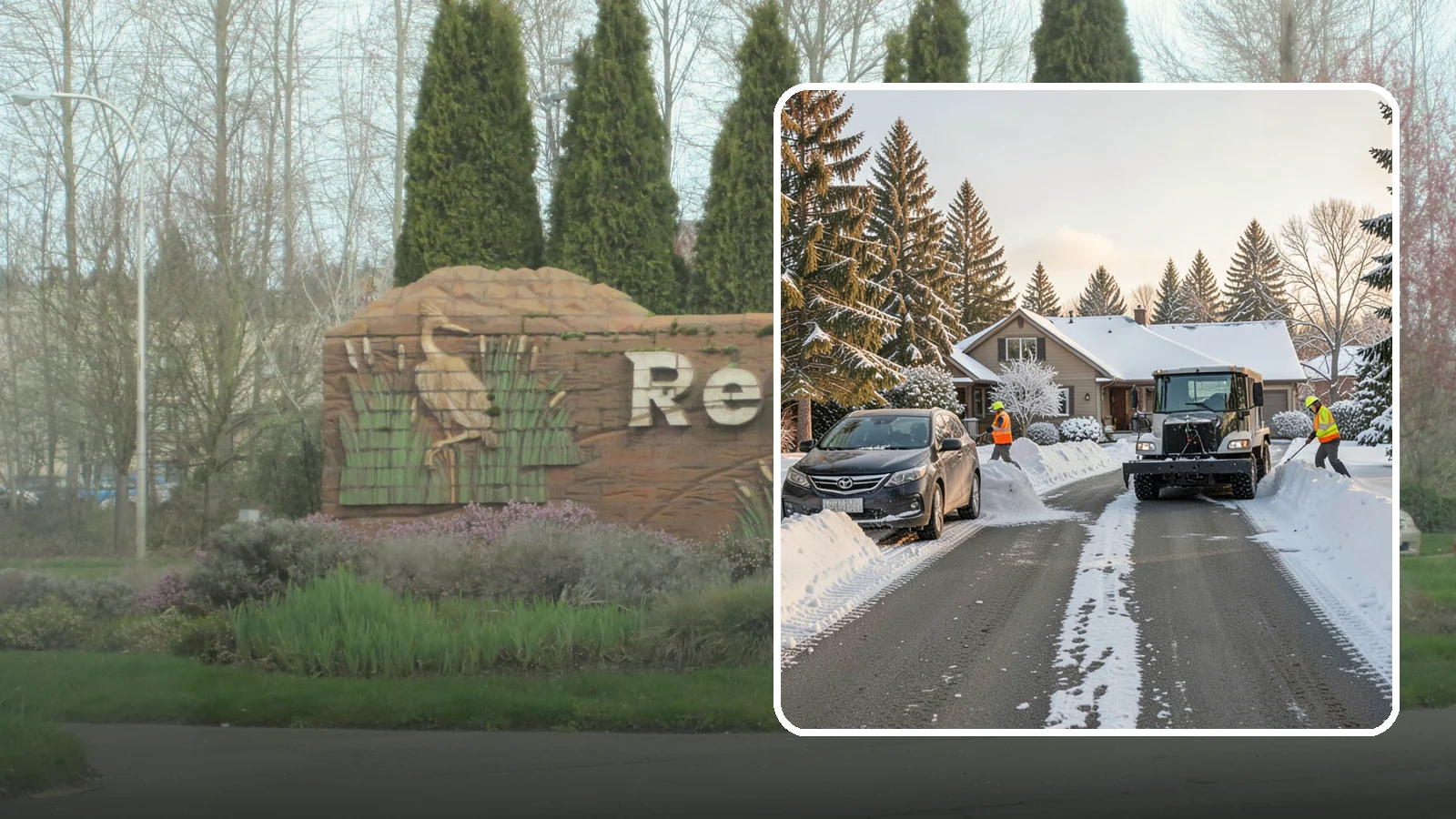 Single-Car Driveway Snow Removal in Renton, King County, WA - We clear compact single-car driveways quickly so you can get out the door on a snowy Western Washington morning.