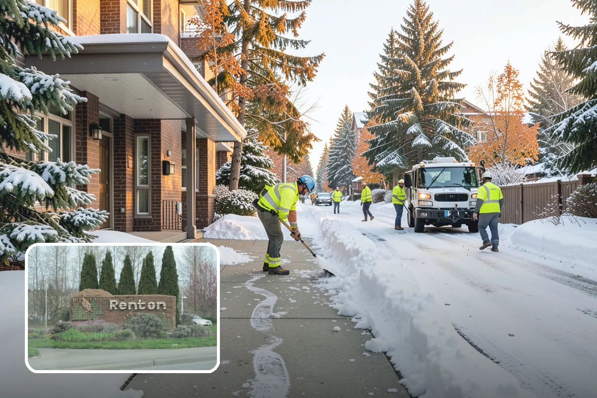 Single-Car Driveway Snow Removal in Renton, King County, WA - Fast clearing for compact driveways