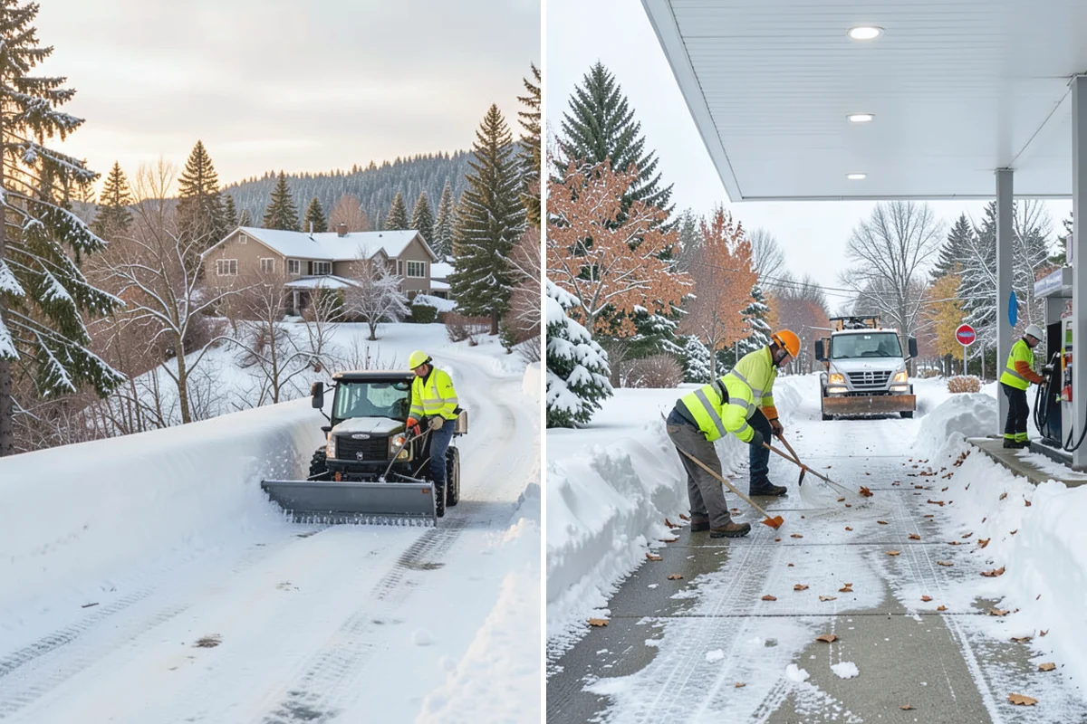 Single-Car Driveway Snow Removal in Renton, King County, WA - We clear the driveway to the pavement