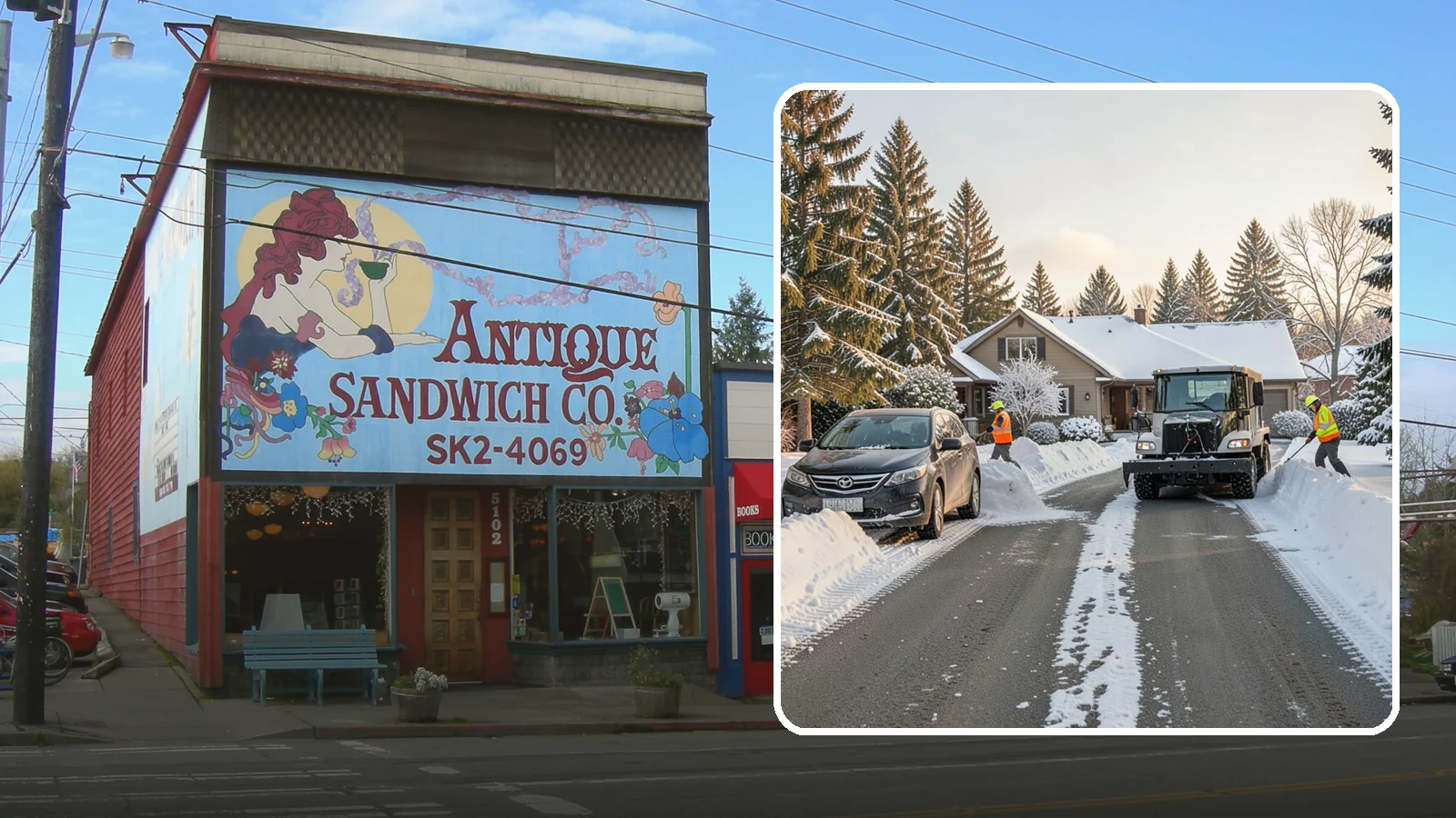 Single-Car Driveway Snow Removal in Ruston, Pierce County, WA - We clear compact single-car driveways quickly so you can get out the door on a snowy Western Washington morning.