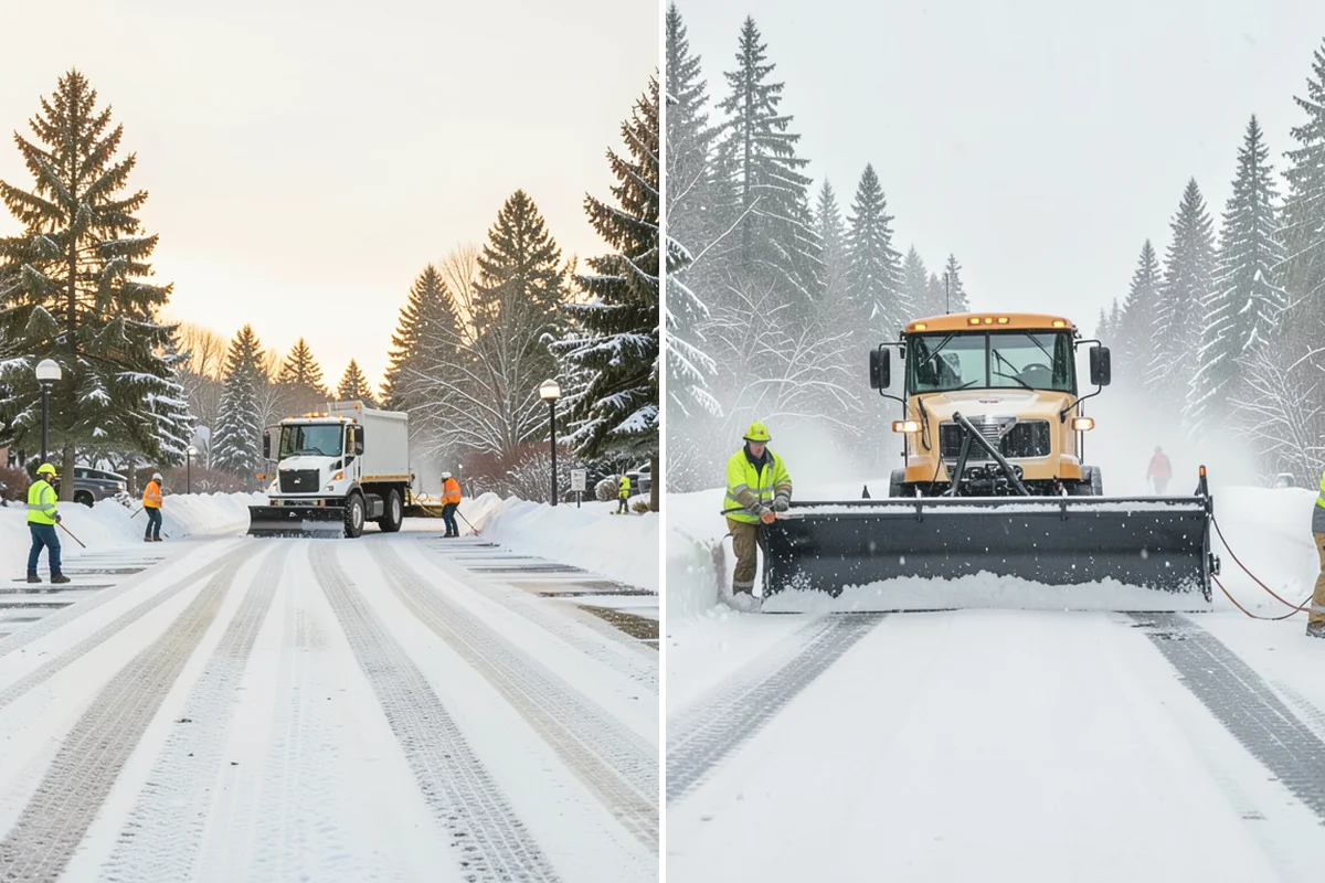 Single-Car Driveway Snow Removal in Ruston, Pierce County, WA - We clear the driveway to the pavement