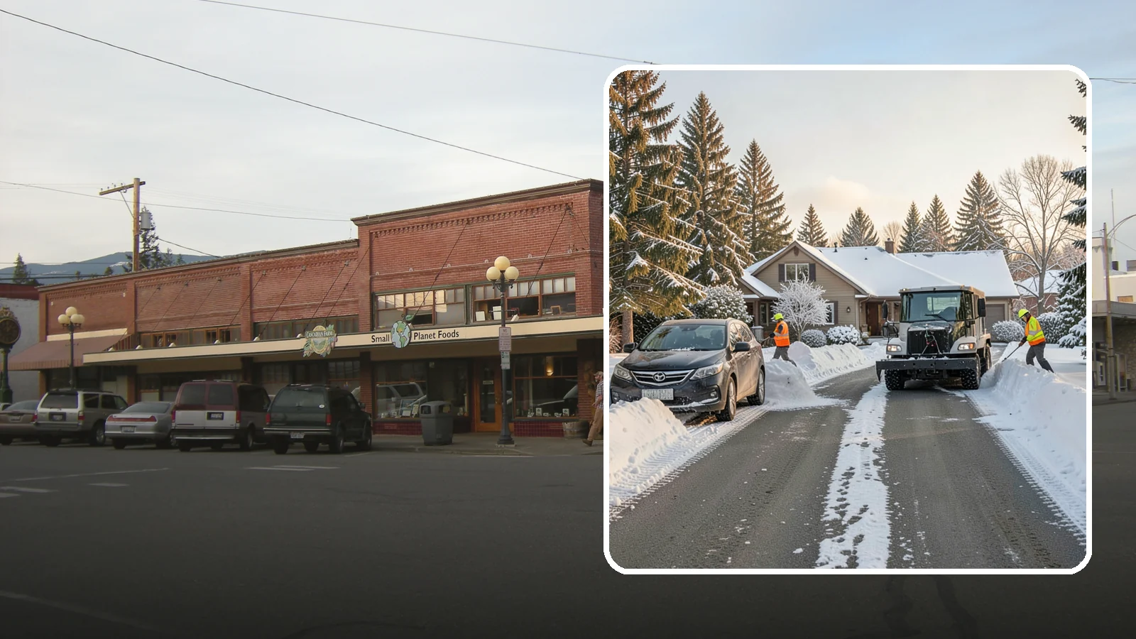 Single-Car Driveway Snow Removal in Sedro-Woolley, Skagit County, WA - We clear compact single-car driveways quickly so you can get out the door on a snowy Western Washington morning.
