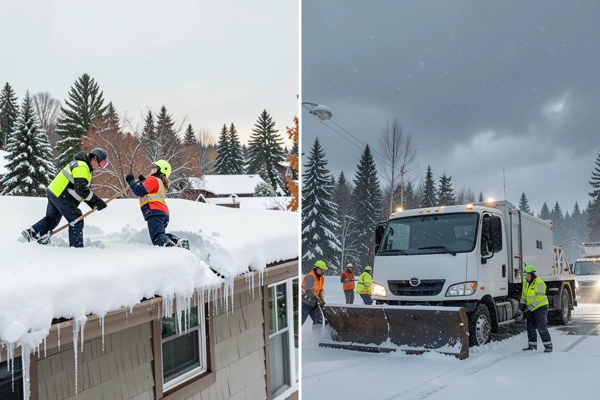 Single-Car Driveway Snow Removal in Shoreline, King County, WA - We clear the driveway to the pavement