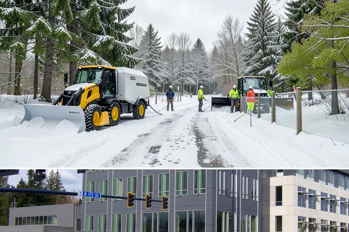 Single-Car Driveway Snow Removal in Shoreline, King County, WA - Single-car driveway service is in highest demand during lowland snow events from December to February.
