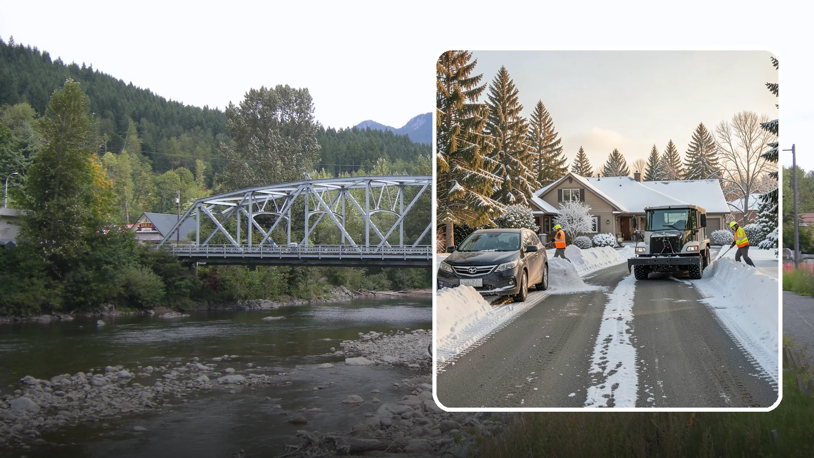 Single-Car Driveway Snow Removal in Skykomish, King County, WA - We clear compact single-car driveways quickly so you can get out the door on a snowy Western Washington morning.