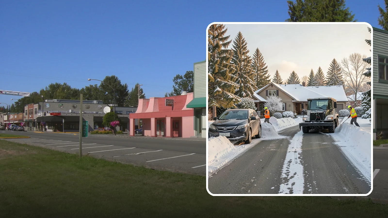 Single-Car Driveway Snow Removal in Snoqualmie, King County, WA - We clear compact single-car driveways quickly so you can get out the door on a snowy Western Washington morning.