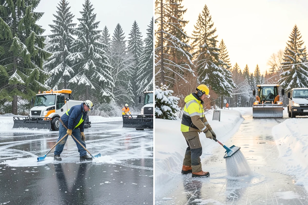 Single-Car Driveway Snow Removal in Steilacoom, Pierce County, WA - We clear the driveway to the pavement