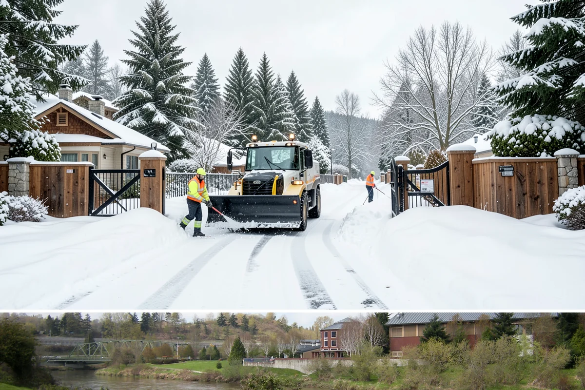 Single-Car Driveway Snow Removal in Tukwila, King County, WA - Single-car driveway service is in highest demand during lowland snow events from December to February.