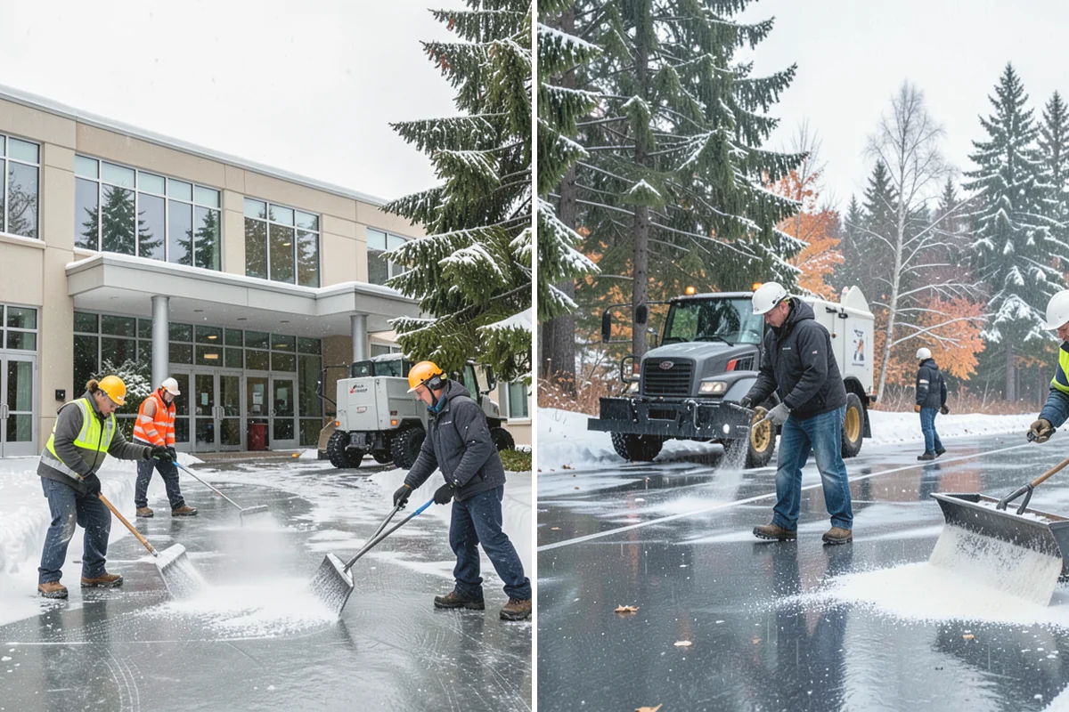 Single-Car Driveway Snow Removal in Yarrow Point, King County, WA - We clear the driveway to the pavement