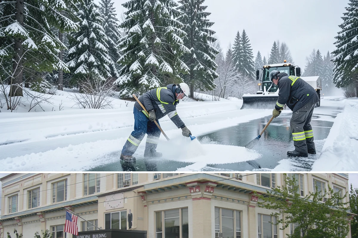 Skid Steer Snow Removal in Anacortes, Skagit County, WA - Skid steer service is heaviest during commercial snow events from December to February.