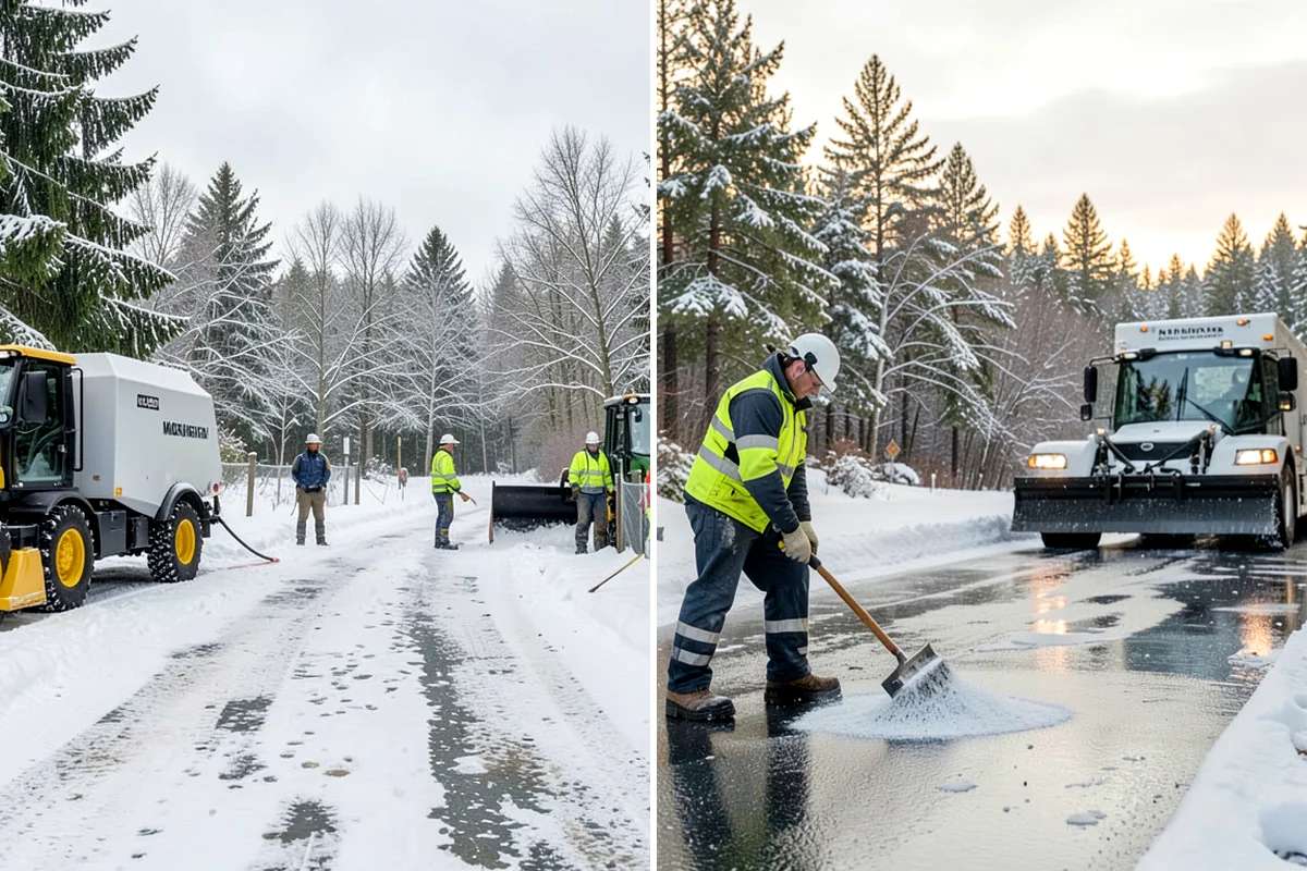 Skid Steer Snow Removal in Arlington, Snohomish County, WA - Plan clearing routes and pile locations