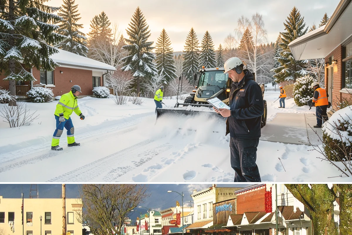 Skid Steer Snow Removal in Arlington, Snohomish County, WA - Skid steer service is heaviest during commercial snow events from December to February.