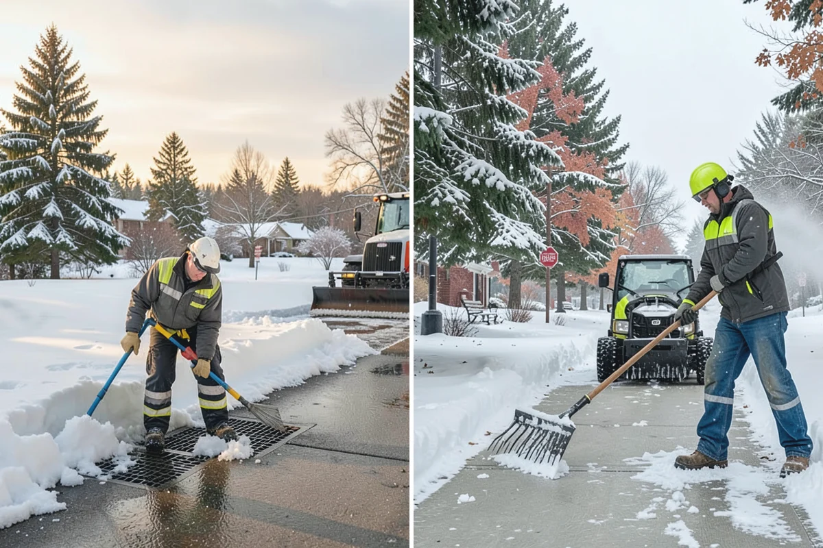 Skid Steer Snow Removal in Beaux Arts Village, King County, WA - Plan clearing routes and pile locations