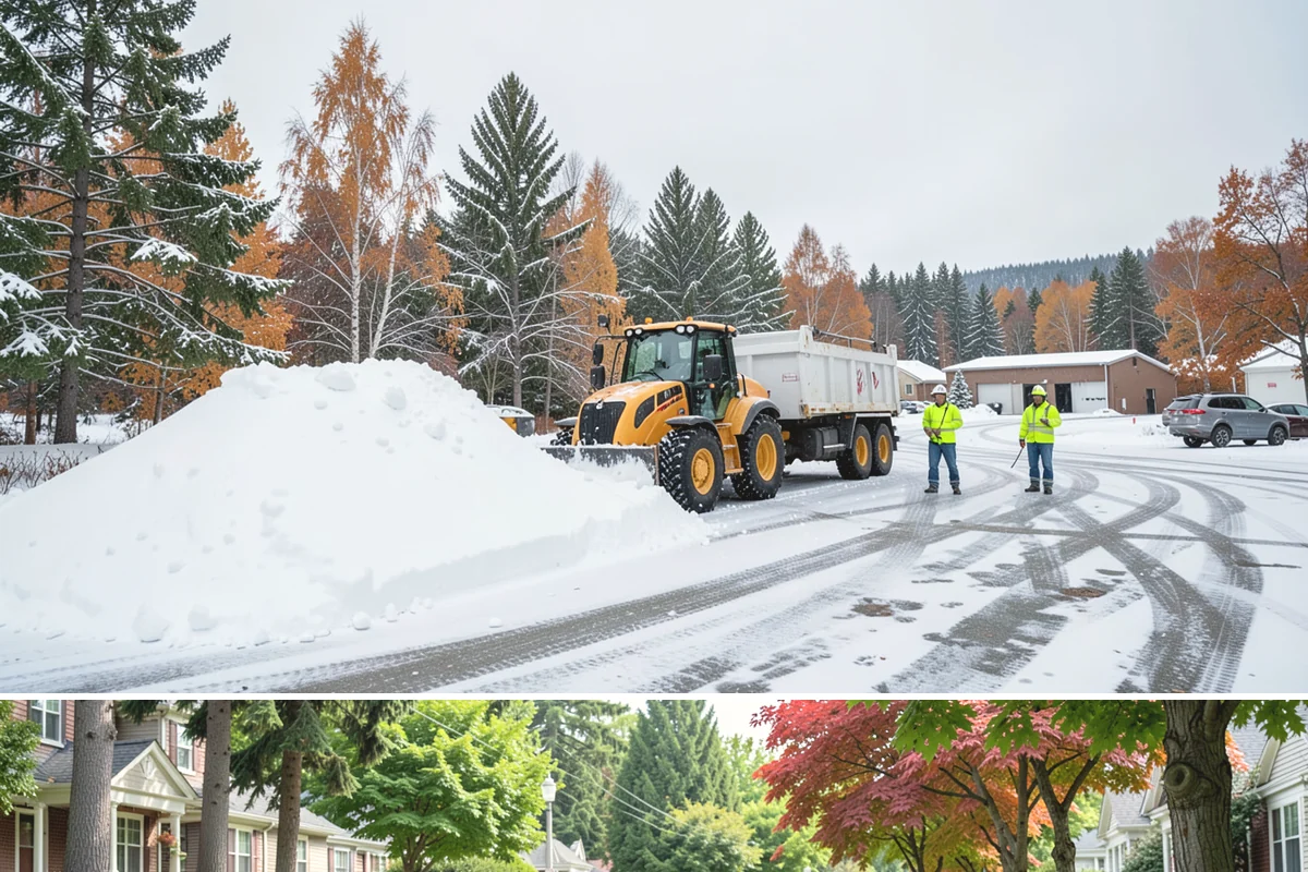 Skid Steer Snow Removal in Beaux Arts Village, King County, WA - Skid steer service is heaviest during commercial snow events from December to February.
